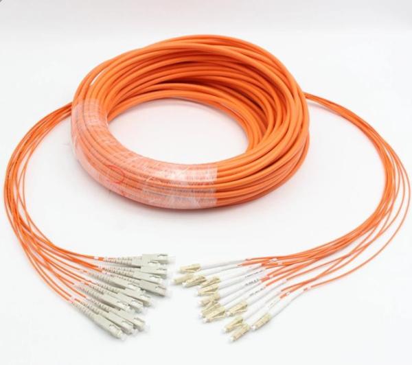 12 Strand Pre Connectorized Fiber Optic Cable Multimode With 2.0mm Fan Out