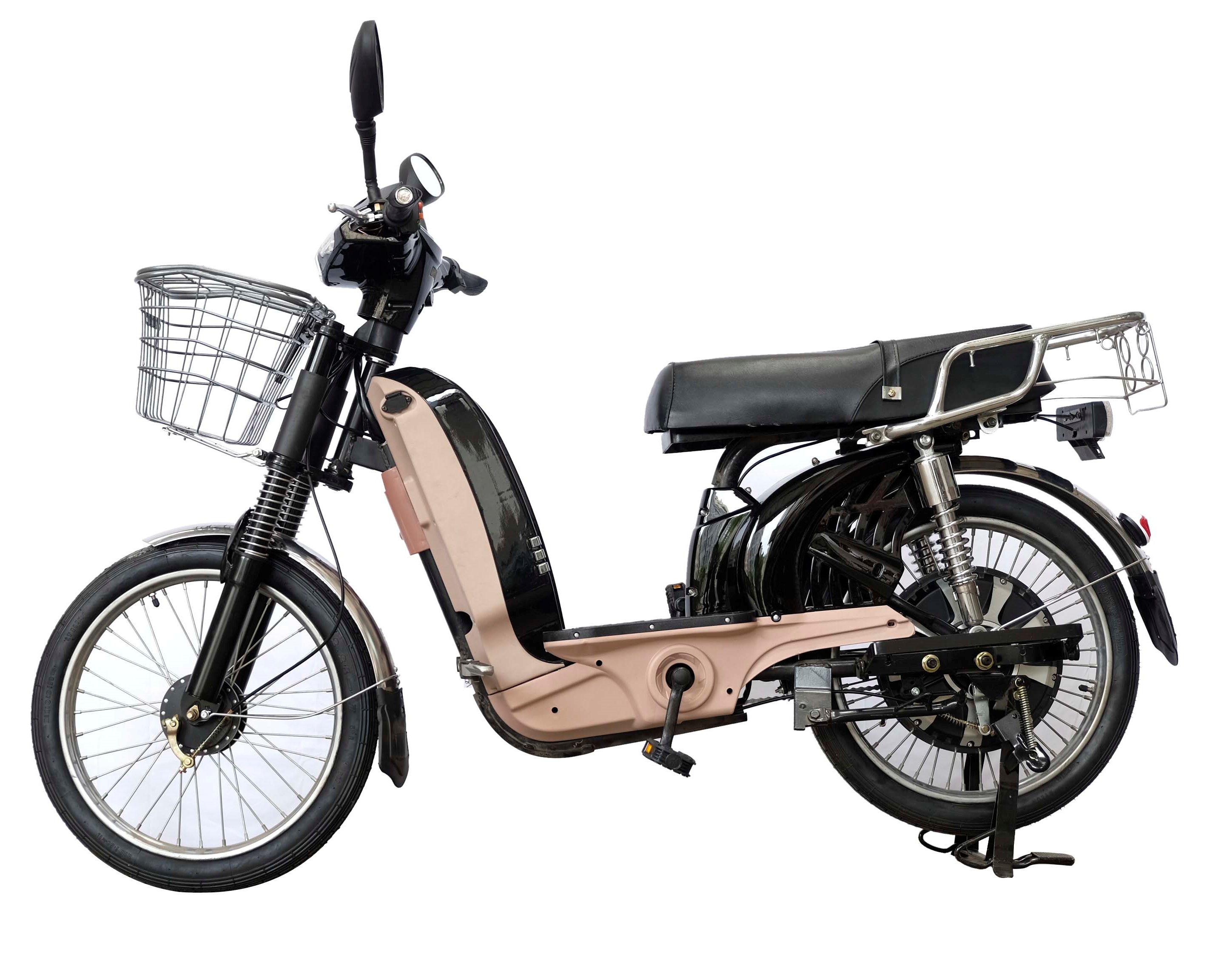 Motor Power 48V 500W Electric Hybrid Bike With Seat And Drum Braking System