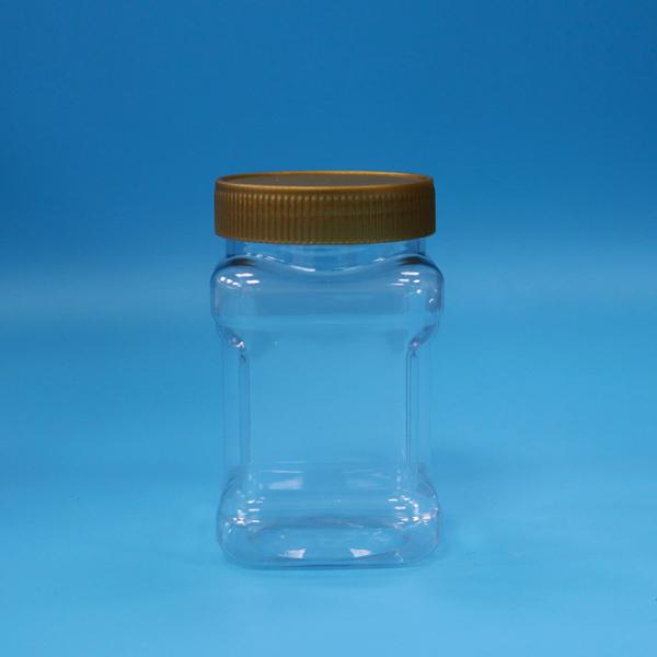 Buy cheap Unique Shape Good Airtight Transparent PET Candy Plastic Food Grade Jar Screw Lid from wholesalers
