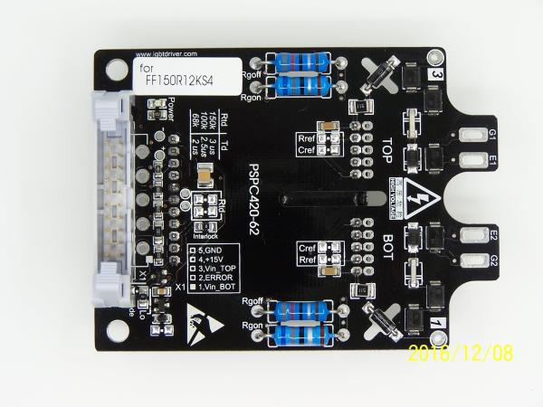 IGBT DRIVER，PSPC420-62, desind for 1200V and 1700V、34mm or 62mm IGBT. plug and