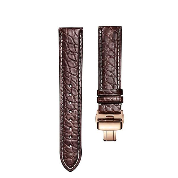 Buy cheap Unisex 20mm Watch Band Strap 25g Brown Crocodile Watch Strap Genuine Leather from wholesalers