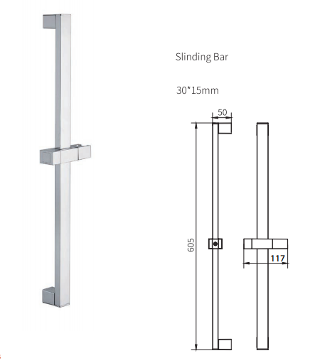 Custom Diameter Stainless Steel ABS Shower Rail For Bathroom Redesign And Convenience