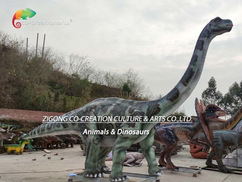 Theme Park 12M Animatronic Brontosaurus Life Size Animatronic Dinosaur Realistic Model For Jurassic