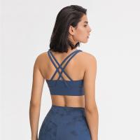 Buy cheap OEM Naked Feeling Medium Support Cross Back Womens Sports Bra Logo Printing product