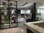 Customized Modern White Metal Kitchen Cabinets Stainless Steel With Sink