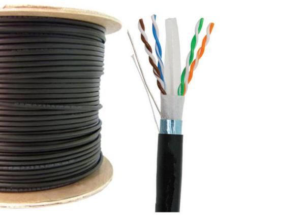 Buy cheap Outdoor Double Sheath Bulk CAT Cable Direct Burial UTP / FTP Black Color from wholesalers
