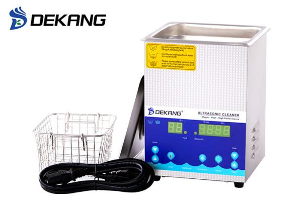 Buy cheap 60W 2L Small Stainless Steel Ultrasonic Cleaner , Heated Timing Digital Ultrasonic Jewelry Cleaner With Basket from wholesalers