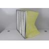 Buy cheap Standard Size Yellow Air Bag Filter , F8 Non Woven Filter Media For Hvac Systems from wholesalers