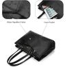 Buy cheap LAPTOP TOTE BAG FOR WOMEN 15.6 INCH WATERPROOF LEATHER COMPUTER BAGS BUSINESS OFFICE WORK BRIEFCASE BLACK from wholesalers