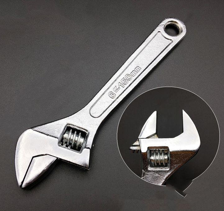150mm 5.5mm Forged Steel Wrench Disassemble 12 Inch Adjustable Double End Open