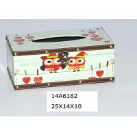 Buy cheap PU Color Printing Dirt Resistant Wooden Tissue Box product