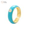 Buy cheap Simple Zircon Chunky Dripping Oil Rings Adjustable Summer Jewelry from wholesalers