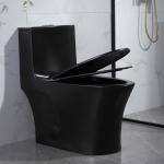 Elongated Bowl Dual Flush One Piece Toilet With Round Bowl 1.28 GPF/4.8LPF