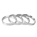 Heat Resistant Aluminum Hub Rings 10 Mm , Spacer Hub Centric Ring Silver Color