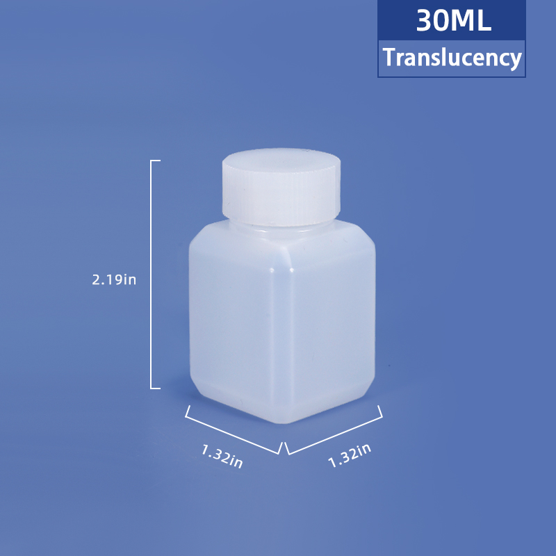 250ml Small HDPE Square Brown Reagent Bottle For Industrial Chemical Liquid