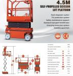 Home Portable Hydraulic Scissor Lift / Small Electric Scissor Lift Table 4m 5m