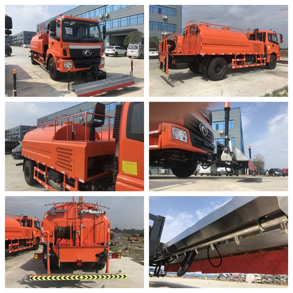 FOTON High Pressure Cleaning Truck Mechanical Type 7 Tons Operating Weight