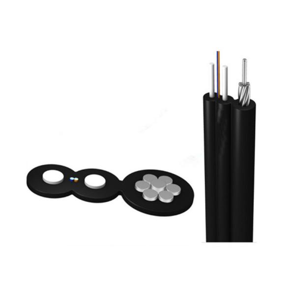 Buy cheap Outdoor Fibre Ftth Drop Cable 1 2 4 6 8 12 FO 1.2mm Steel Strand LSZH GJYXH from wholesalers