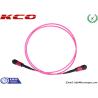 Buy cheap OM4 MPO Breakout Fanout Pach Cable Fiber Optics LSZH Pink Violet With LC FC SC 10G 40G 100G from wholesalers