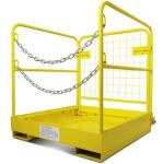 Extra Height Hanging Work Platform Forklift Basket Safety Cage Yellow Color
