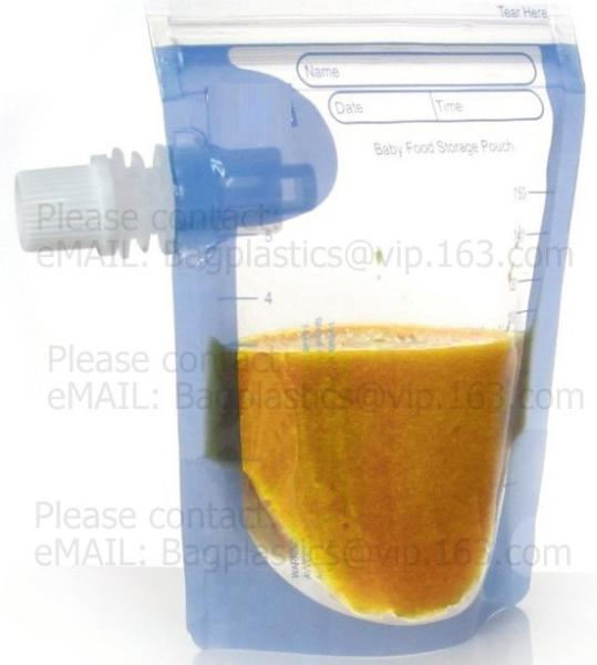 Buy cheap Baby Food Storage Pouch, Bag Box, Box, Tin Tie Bags, Tie, Tie Bag, Spout Bags, Flat Bottom stand up spout pouch quad sea from wholesalers