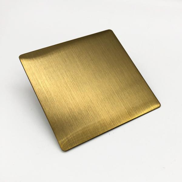 JIS PVD Gold Plated Brushed Stainless Steel Sheet 2mm 304 Hairline Stainless