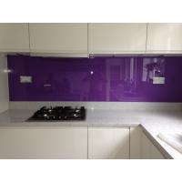 Buy cheap Kitchen Violet Painted Glass Backsplash Easily Clean The Stains product
