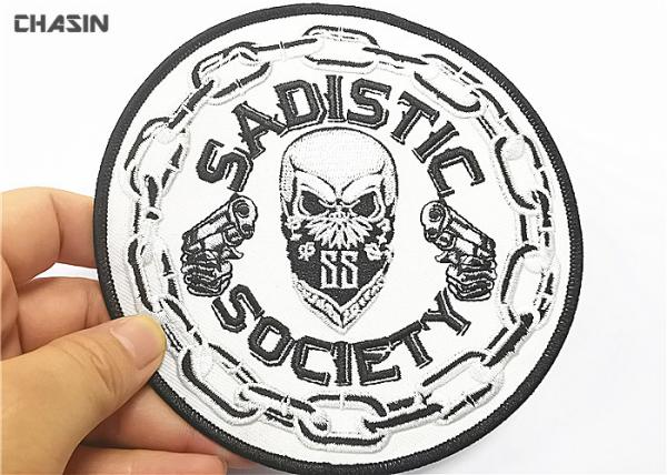 Buy cheap 5" Tall Embroidered Biker Patches Twill Fabric Iron On Vest Back from wholesalers