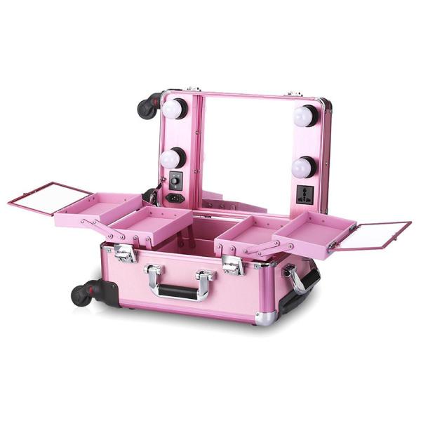 Buy cheap OEM ODM Pink Cosmetic Beauty Case , Professional Makeup Cases On Wheels from wholesalers