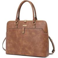 Buy cheap Laptop Slim Cluci Leather Briefcase Oil Wax Leather Bag 15.6 Inch product
