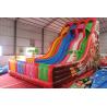 Buy cheap Four Lane Inflatable Dry Slide , Beautiful Rainbow Huge Blow Up Slide from wholesalers