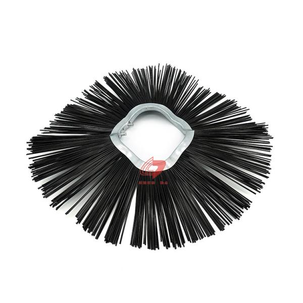 Buy cheap Zig Zag Road Sweeping Brush Black Wafer With Convoluted Ring 162x540Mm from wholesalers