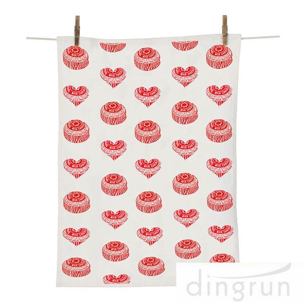 Buy cheap Eco Print Pure Cotton Kitchen Tea Towels Cold Water Hand Wash 30*60cm from wholesalers