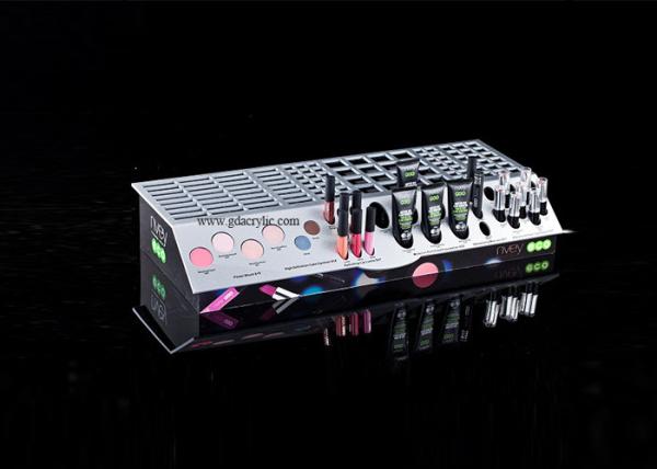 Buy cheap Three-side Graphic Comprehensive Multiple Display Black Acrylic Cosmetic Makeup Stand from wholesalers