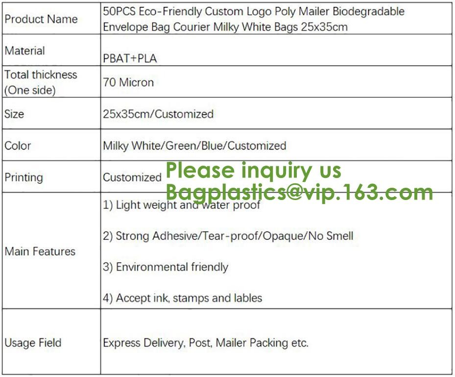 Holographic Mailing Compostable Bags Eco Poly Mailer With Handle Shipping Envelopes Eco Friendly Poly Mailer Bag