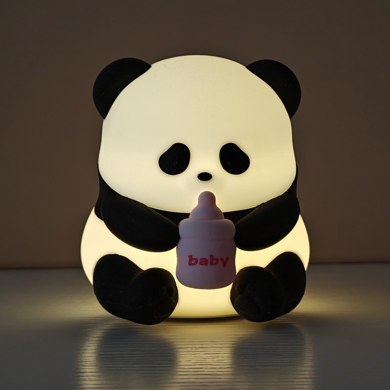 Panda Night Light For Kids Tap Control Rechargeable Sleep Timer Battery Baby Feeding Nursery Nightlight For Kids Room