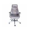 Buy cheap High Back Retro Antique Leather Armchairs Office Swivel Chair With Wheels And Arms from wholesalers