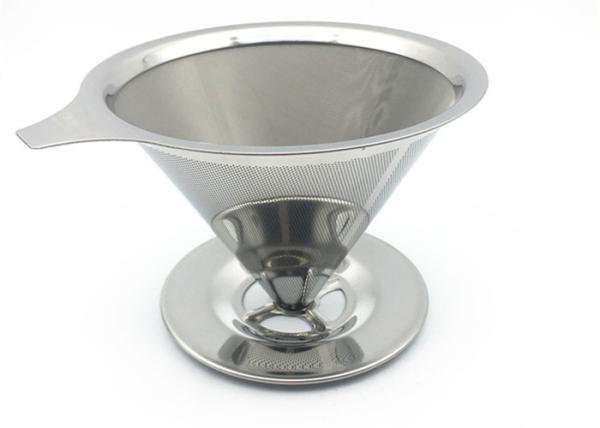 2 Cups 115 Silver 304 Stainless Steel Pour Over Coffee Cone Shape 115*102*83