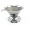 Buy cheap 2 Cups 115 Silver 304 Stainless Steel Pour Over Coffee Cone Shape 115*102*83 Size from wholesalers