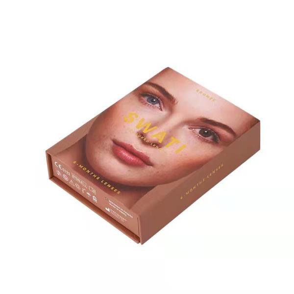 Buy cheap Magnet Rigid Gift Box , Reusable Paper Box Cosmetics Contact Lens Packaging from wholesalers