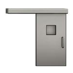Grey Laboratory Clean Room Sliding Doors Steel Medical Clean Room Door