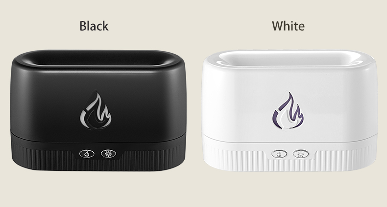 HOMEFISH 230ML Aromatherapy Ultrasonic Flame Aroma Diffuser With Warm Light