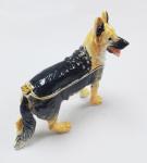 China manufacture animal jewelry boxes cute labrador dog metal alloy trinket