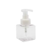 Buy cheap 250ml Clear Pump Cosmetic Bottles , PETG Blank Shampoo Bottle White / Blue product