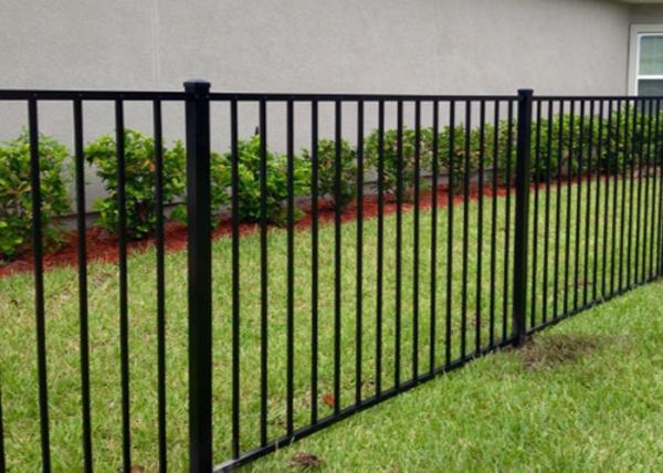 Buy cheap Residential Black Wrought Iron Fence Panels For Flat Top 1000mm - 2400mm Length from wholesalers