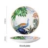 Buy cheap Jungle Animal Pattern Ceramic Plate Set Round European Style For Home Party from wholesalers