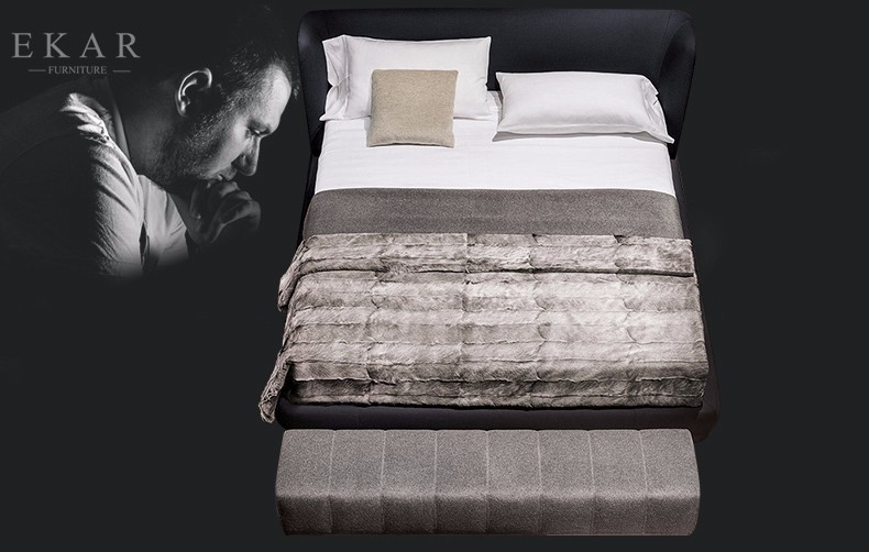 Bed Design Furniture Wooden Fabric 1.8M Bed ZZ-BD001