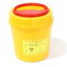 Buy cheap Yellow Swing Lid Needle Disposal Medical Sharps Box High capacity plastic square collection box from wholesalers