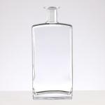 Collar Material Clear Glass 100ml 200ml 375ml Whisky Vodka Bottle with Cork