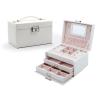 Buy cheap Medium PU Leather Flannel Packaging Gift Box for Ring Earring Pendant Necklace Bracelet Watch Cigar Perfume Jewelry Set from wholesalers